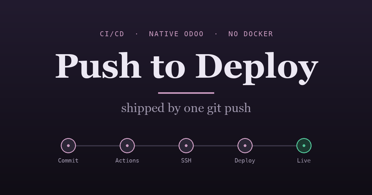 Push to Deploy: CI/CD for Native Odoo on a VPS